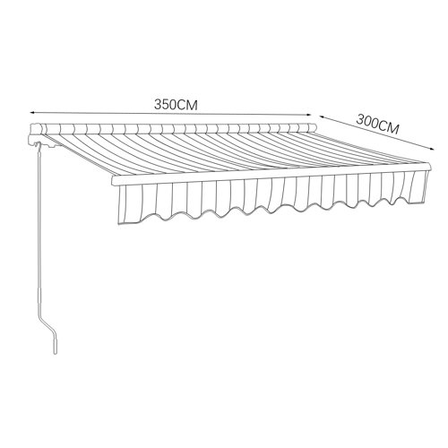 Sol 27 Outdoor Bolton 3.5m W x 3m D Retractable Patio Awning & Reviews